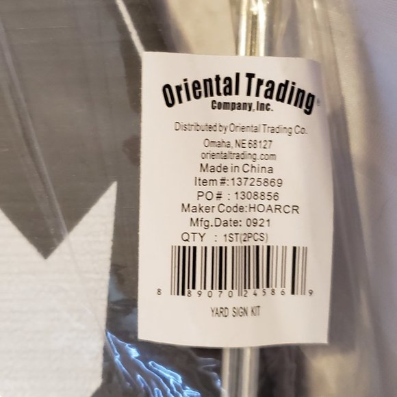 2 Signs, Wedding on one side & Reception on the other, Oriental Trading - Picture 4 of 5